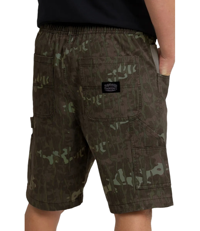 BILLABONG MENS BAD DOG ELASTIC SHORT (XCCK) GREEN CAMO