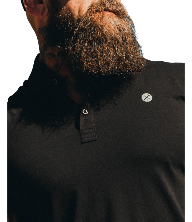 DIXXON MENS ATHLETIC PREMIUM POLO BLACK