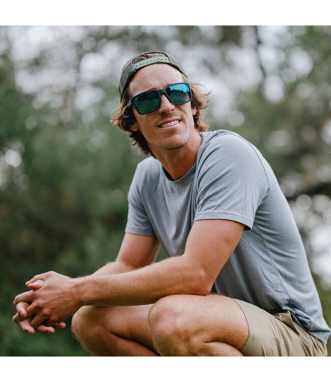 SMITH EMERGE MATTE BLACK SUNGLASSES w/ CHROMAPOP POLAR BLUE MIRROR