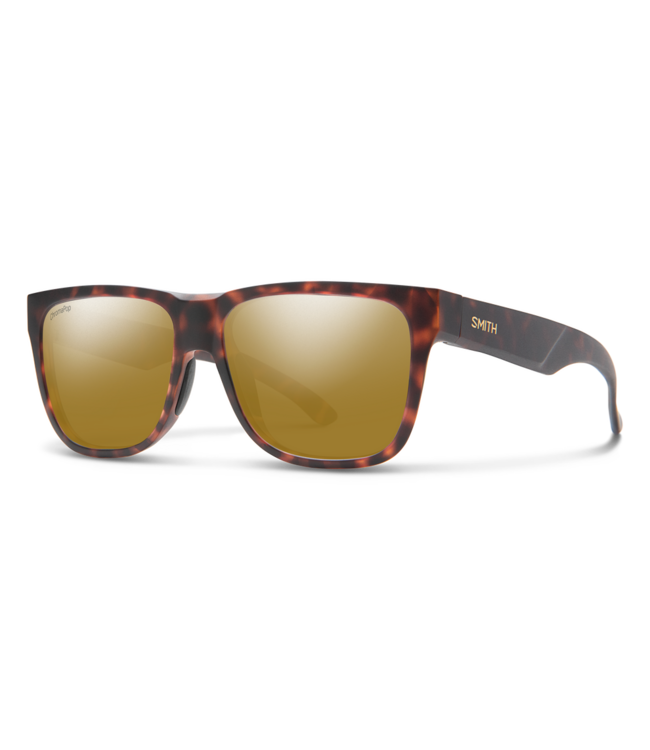 SMITH LOWDOWN 2 MATTE TORTOISE SUNGLASSES w/ CHROMAPOP POLAR BRONZE MIRROR