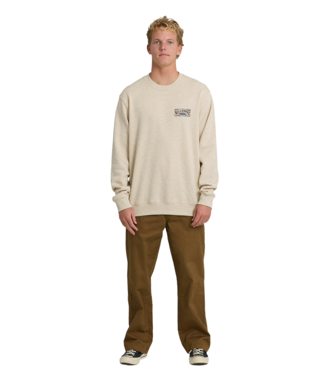 BILLABONG MENS SHORT SANDS CREW SWEATER (OTH) OATMEAL HEATHER