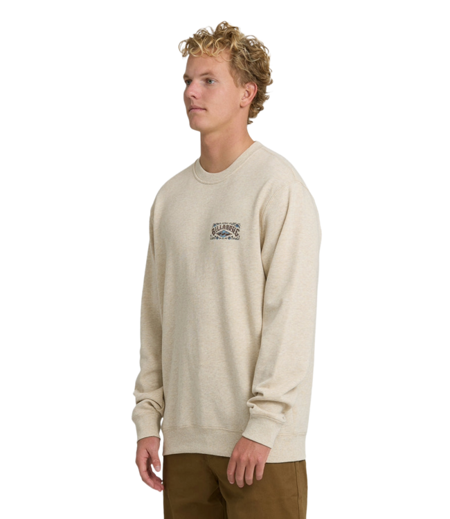 BILLABONG MENS SHORT SANDS CREW SWEATER (OTH) OATMEAL HEATHER