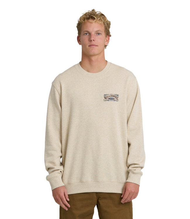 BILLABONG MENS SHORT SANDS CREW SWEATER (OTH) OATMEAL HEATHER