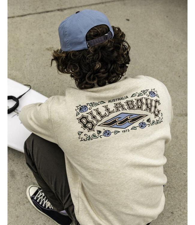 BILLABONG MENS SHORT SANDS CREW SWEATER (OTH) OATMEAL HEATHER