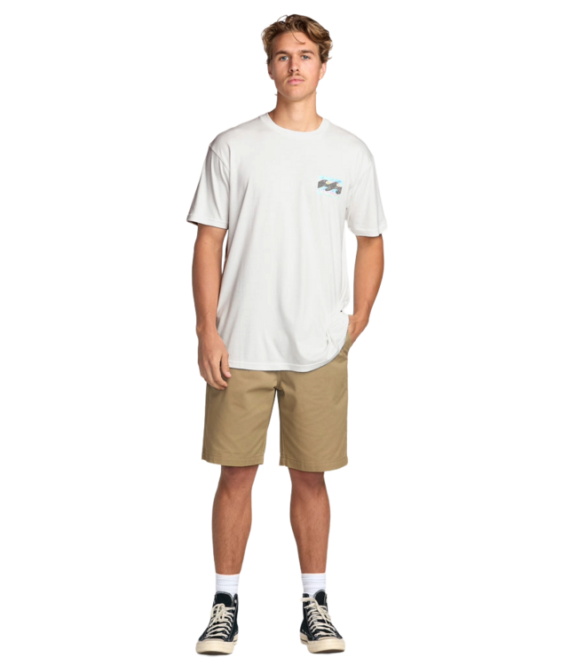 BILLABONG MENS CRAYON WAVE PREMIUM LS TEE (OFW) OFF WHITE