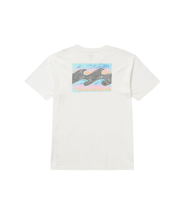 BILLABONG MENS CRAYON WAVE PREMIUM LS TEE (OFW) OFF WHITE