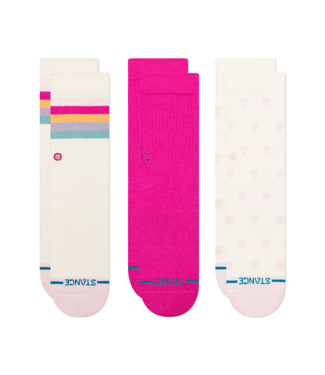 STANCE KIDS HEARTS 3PK SOCKS IVORY