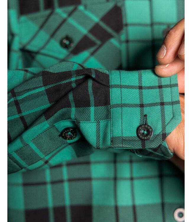 DIXXON MENS BILL AND TED BOGUS LS FLANNEL GREEN/BLACK