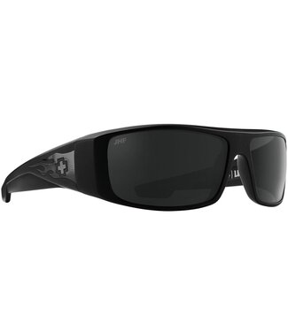SPY SPY LOGAN MATTE BLACK GLOSS BLACK FLAME SUNGLASSES w/ HAPPY GREY