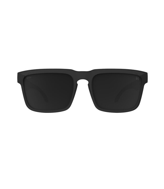 SPY HELM MATTE TRANSLUCENT BLACK SUNGLASSES w/ HAPPY GREY BLACK MIRROR