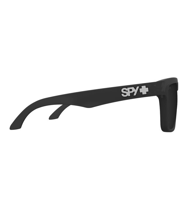 SPY HELM MATTE TRANSLUCENT BLACK SUNGLASSES w/ HAPPY GREY BLACK MIRROR