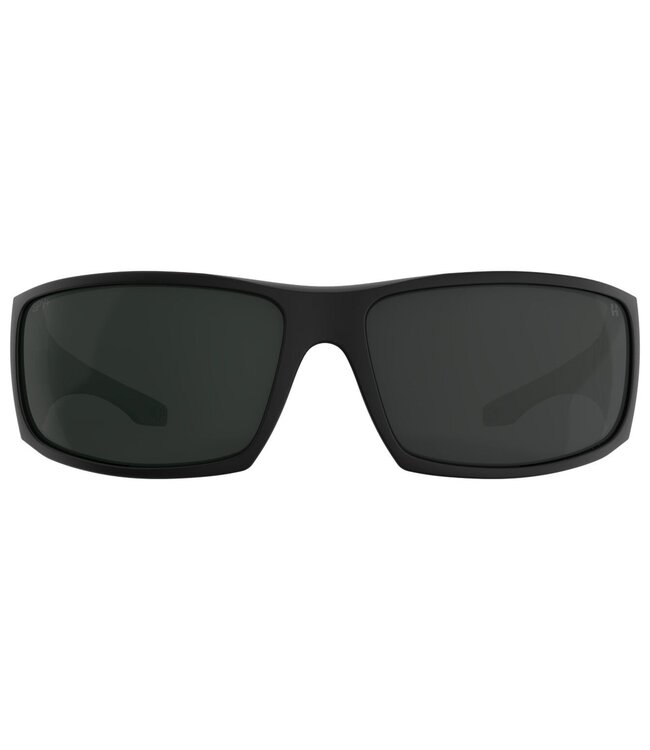 SPY COOPER XL MATTE BLACK SUNGLASSES w/ HAPPY GREY GREEN