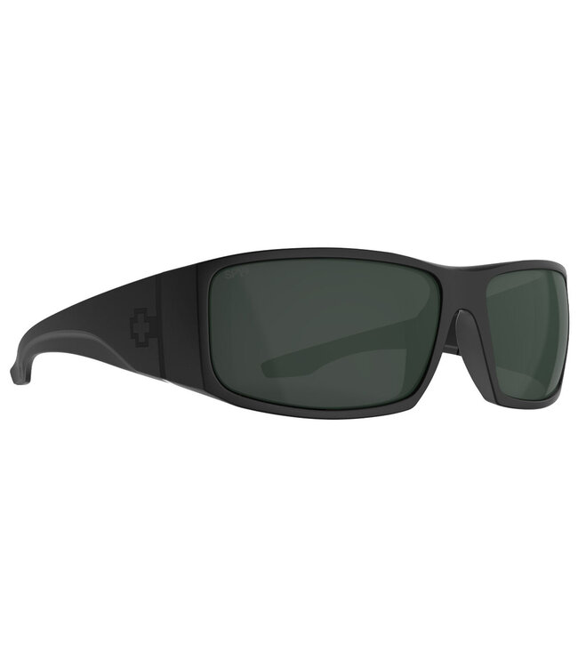 SPY COOPER XL MATTE BLACK SUNGLASSES w/ HAPPY GREY GREEN