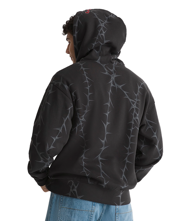 VANS MENS PRICKLER PATCH FULL ZIP HOODIE BLACK