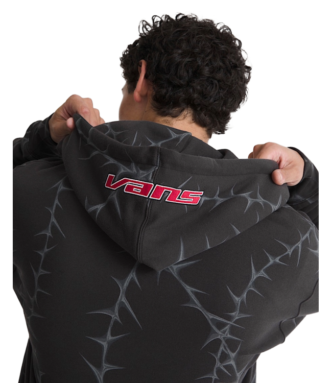 VANS MENS PRICKLER PATCH FULL ZIP HOODIE BLACK