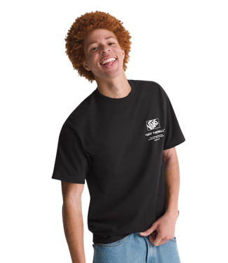 VANS VANS MENS STACKED HI SHORT SLEEVE TEE BLACK/WHITE