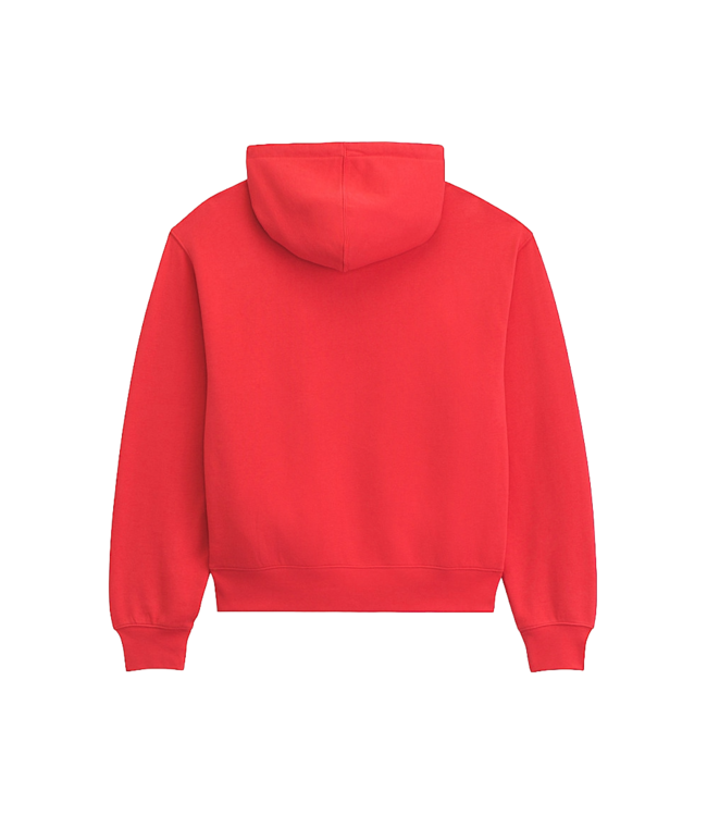 VANS MENS STRETCH LOGO PULLOVER HOODIE CRIMSON HAZE