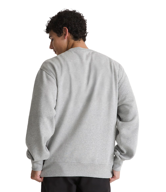 VANS MENS STRETCH LOGO CREW SHIRT CEMENT HEATHER