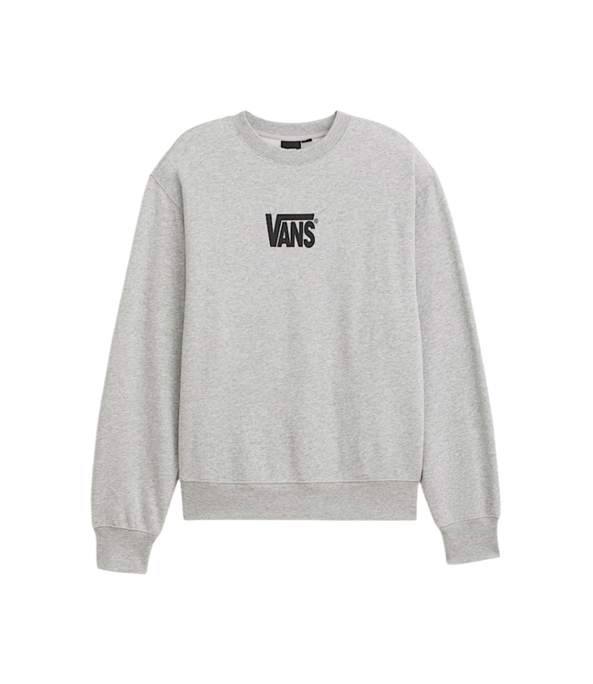 VANS MENS STRETCH LOGO CREW SHIRT CEMENT HEATHER