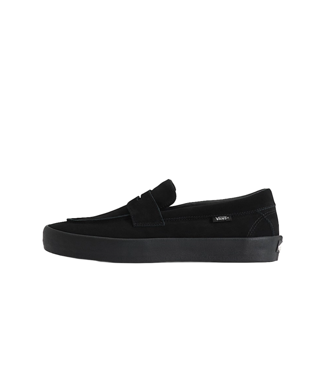 VANS MENS SKATE LOAFER SUEDE SHOE BLACK/BLACK