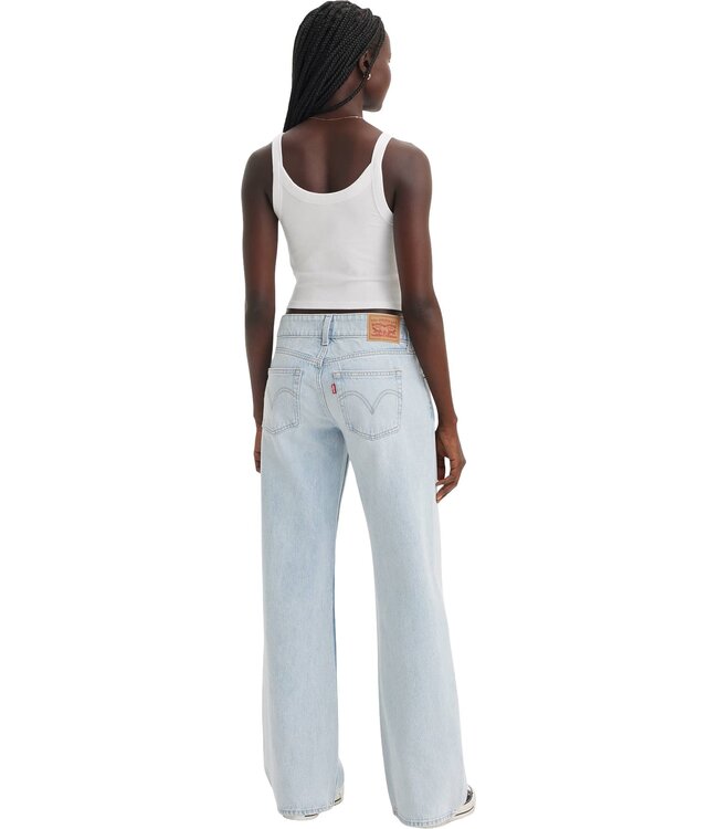 LEVIS WOMENS SUPERLOW LOOSE DENIM (007) ABRAIDED ART