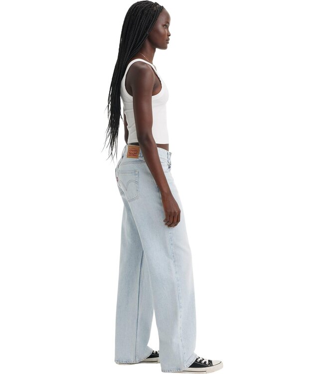 LEVIS WOMENS SUPERLOW LOOSE DENIM (007) ABRAIDED ART