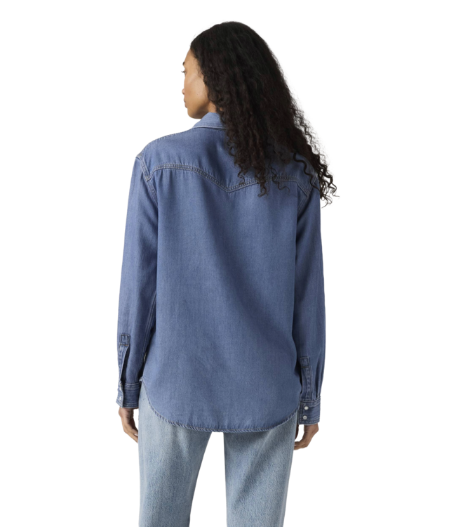 LEVIS WOMENS TEODORA WESTERN LONG SLEEVE SHIRT (006) GOING STEADY
