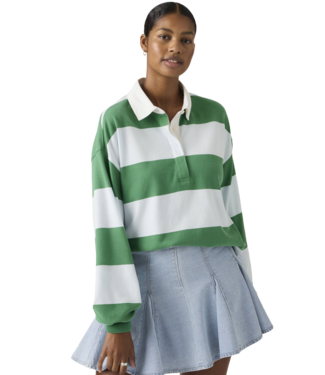 LEVIS WOMENS REENIE RUGBY LONG SLEEVE (002) KATIE STRIPE COUNTRY