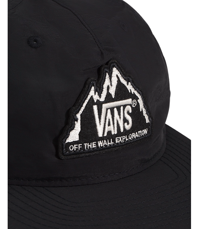 VANS MENS CRESTLINE UNSTRUCTURED SNAPBACK HAT BLACK/WHITE