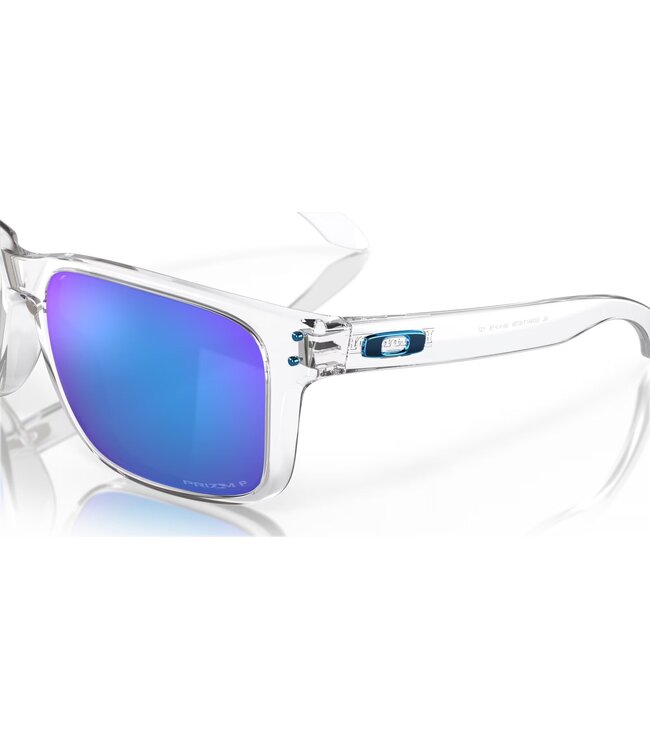 OAKLEY HOLBROOK XL POLISHED CLEAR SUNGLASSES w/PRIZM SAPPHIRE IRIDIUM POLAR