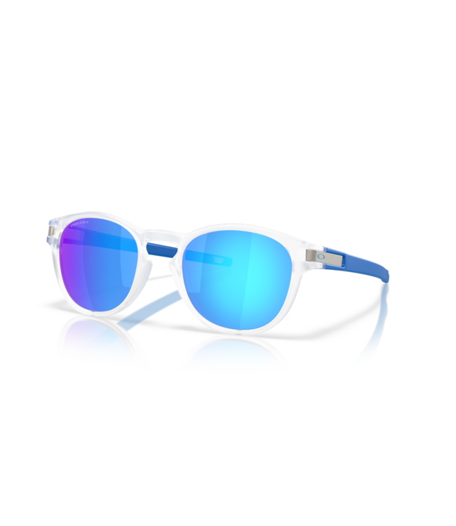 OAKLEY LATCH MATTE CLEAR SUNGLASSES w/ PRIZM SAPPHIRE