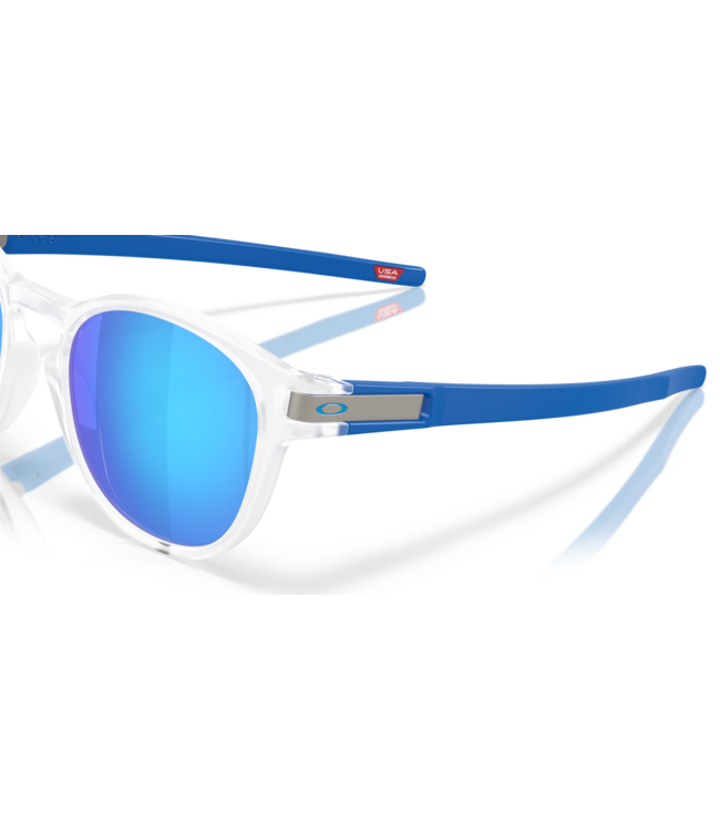 OAKLEY LATCH MATTE CLEAR SUNGLASSES w/ PRIZM SAPPHIRE