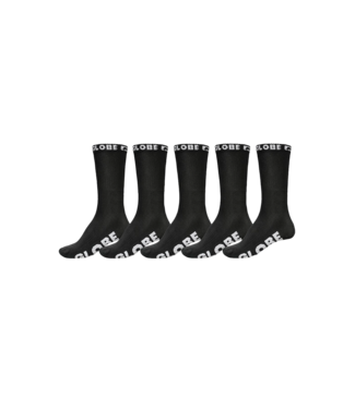 GLOBE GLOBE MENS BLACKOUT CREW SOCKS 5 PACK BLACK