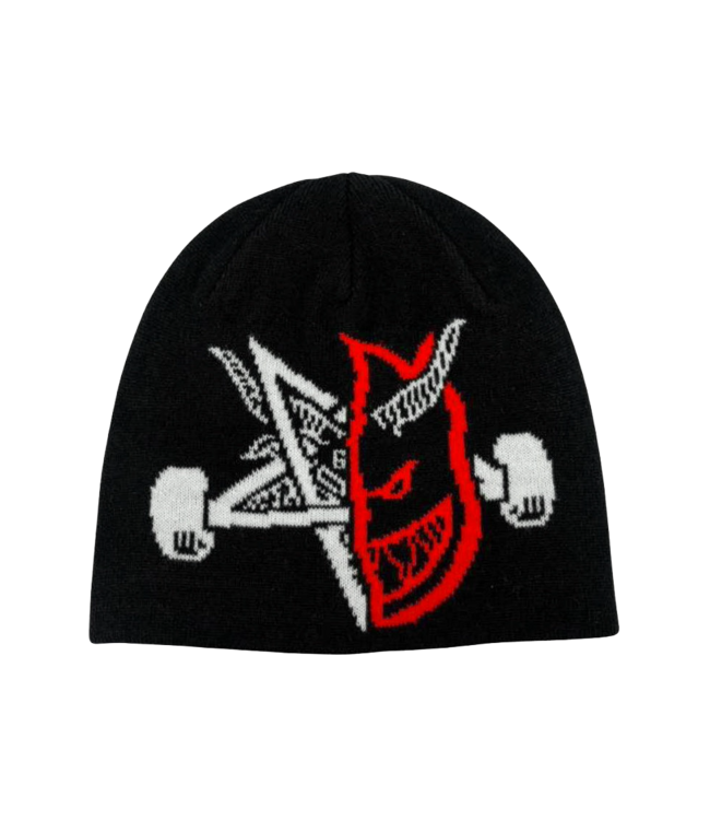 THRASHER MENS SPITFIRE THRASH & BURN SKULLY BEANIE BLACK