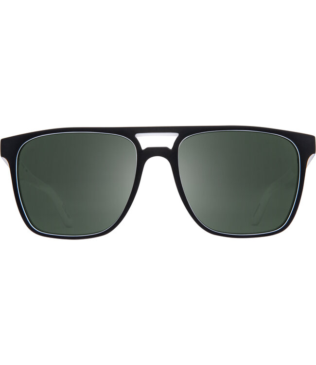SPY CZAR WHITEWALL SUNGLASSES w/ HD PLUS GREY GREEN PLATINUM SPEC MIRROR