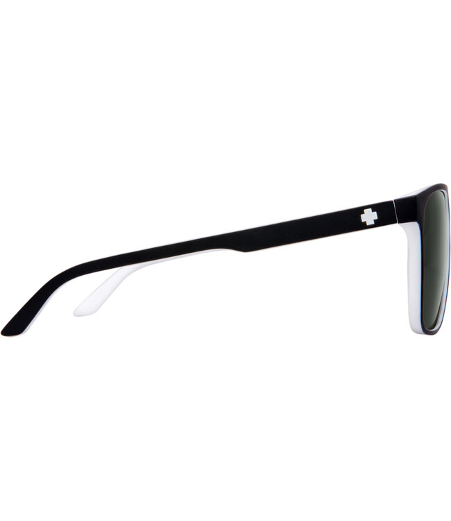 SPY CZAR WHITEWALL SUNGLASSES w/ HD PLUS GREY GREEN PLATINUM SPEC MIRROR