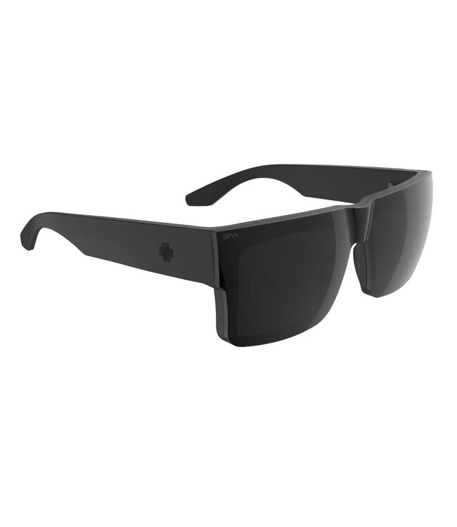 SPY CYRUS SWITCH MATTE BLACK SUNGLASSES w/ HAPPY GREY GREEN BLACK MIRROR