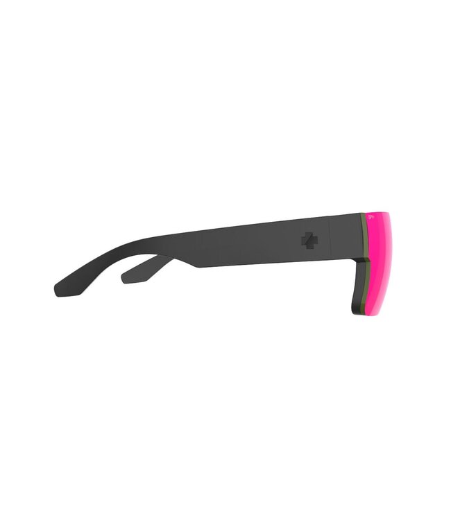 SPY CYRUS SWITCH MATTE BLACK SUNGLASSES w/ HAPPY GREY GREEN PINK MIRROR