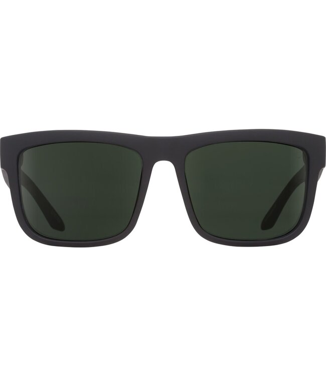 SPY DISCORD SOFT MATTE BLACK SUNGLASSES w/ HAPPY GREY GREEN
