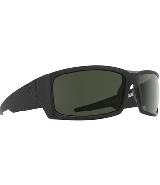 SPY SPY GENERAL SOFT MATTE BLACK SUNGLASSES w/ HAPPY GREY GREEN