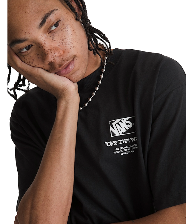 VANS MENS CIRCLE BONES SHORT SLEEVE TEE BLACK