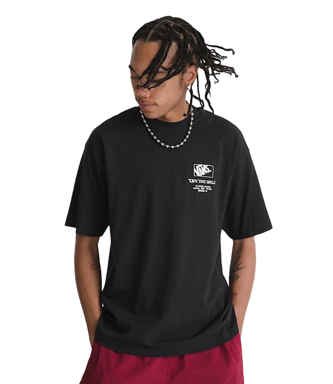 VANS MENS CIRCLE BONES SHORT SLEEVE TEE BLACK