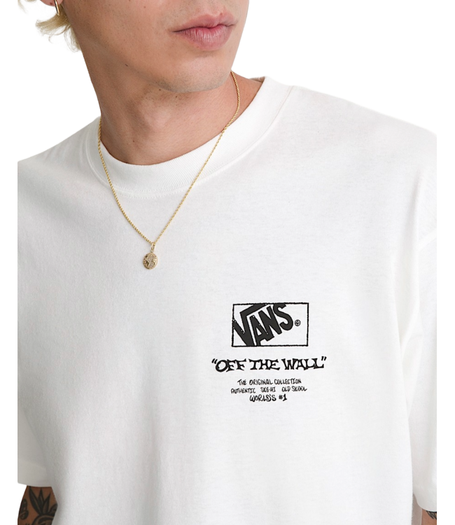 VANS MENS CIRCLE BONES SHORT SLEEVE TEE WHITE