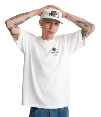 VANS VANS MENS CIRCLE BONES SHORT SLEEVE TEE WHITE