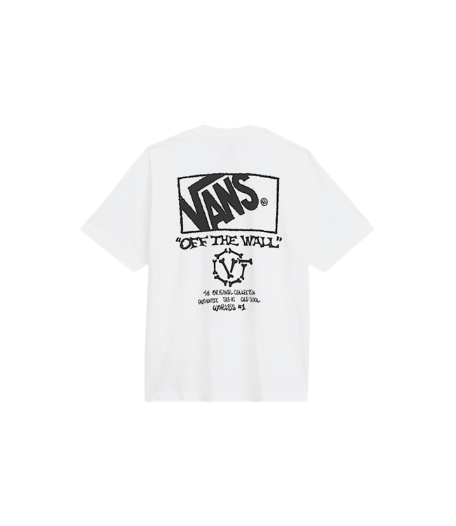 VANS MENS CIRCLE BONES SHORT SLEEVE TEE WHITE