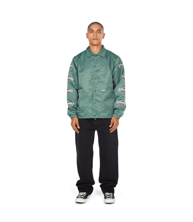 HUF X THRASHER MENS LOGO JACKET FOREST GREEN