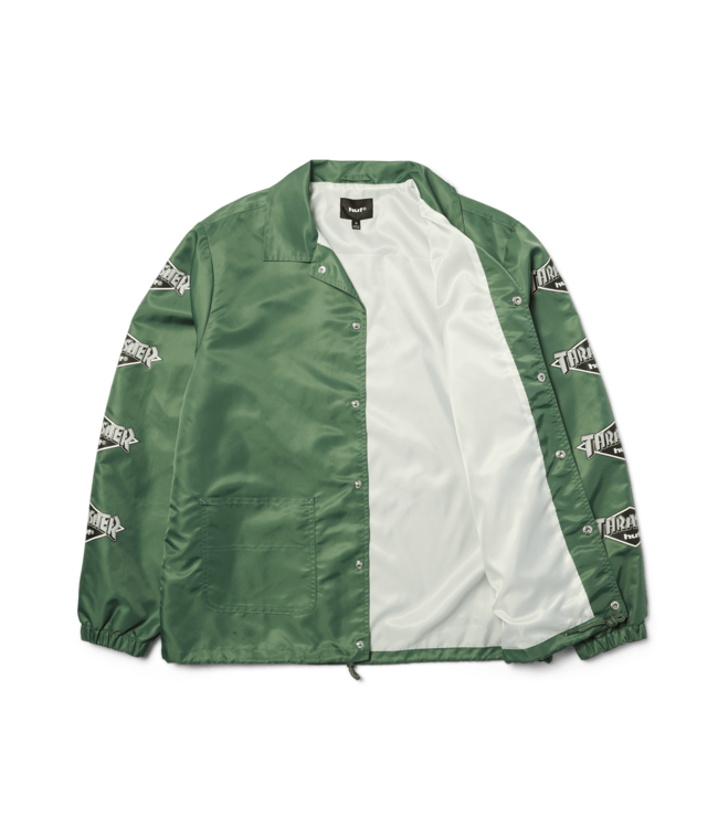 HUF X THRASHER MENS LOGO JACKET FOREST GREEN