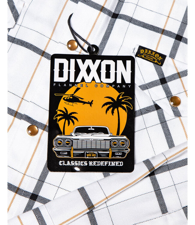 DIXXON MENS GUERA 2.0 LONG SLEEVE FLANNEL WHITE/BLACK