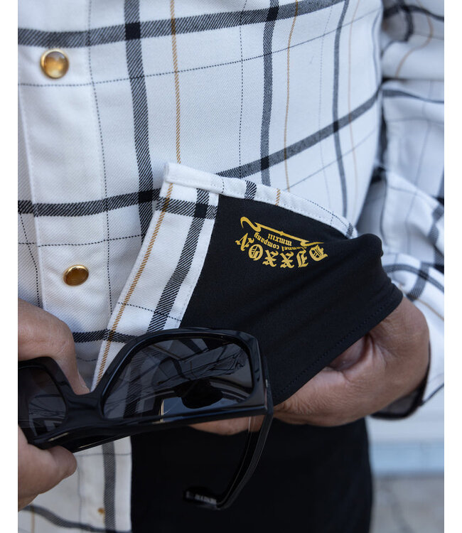 DIXXON MENS GUERA 2.0 LONG SLEEVE FLANNEL WHITE/BLACK