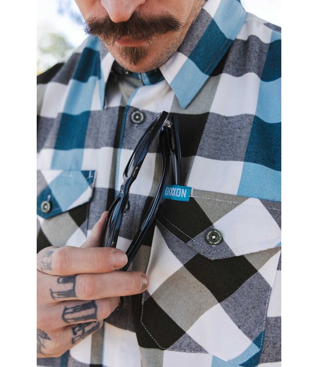 DIXXON MENS HOWARD FLANNEL HO25 BLACK/BLUE